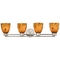 Design Classics Lighting Modern Bathroom Light with Brown Art Glass in Satin Nickel Finish 704-09 GL1001MB