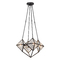 Alora Lighting Cairo Chandelier in Urban Bronze with Ribbed Glass by Alora Lighting CH332421UBCR