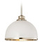 Z-Lite Landry Matte White & Brushed Nickel Mini Pendant by Z-Lite 1004P10-MW-BN