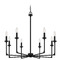 Quoizel Lighting Prescott Matte Black Chandelier Quoizel Lighting PRC5032MBK