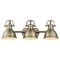Golden Lighting Duncan 24.50-Inch Bath Light in Aged Brass by Golden Lighting 3602-BA3 AB-AB