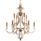 Metropolitan Lighting Magnolia Manor 10-Lt Chandelier in Pale Gold & Bronze by Metropolitan N6558-690