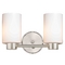 Design Classics Lighting Aon Fuse Modern Satin Nickel Bathroom Light with Cylinder Glass 1802-09 GL1024C