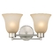 Design Classics Lighting Modern Bathroom Light with Brown Art Glass in Satin Nickel Finish 702-09 GL9222-CAR