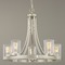 Design Classics Lighting Rio 5-Light Chandelier in Satin Nickel with Clear Cylinder Glass 162-09 GL1040C