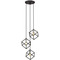 Z-Lite Vertical Matte Black & Brushed Nickel Multi-Light Pendant by Z-Lite 478-3MB-BN