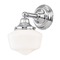 Design Classics Lighting Schoolhouse Sconce Chrome White Opal Glass 1 Light 6 Inch Width WC1-26 GF6