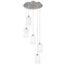Design Classics Lighting Modern Multi-Light Pendant Light with White Glass and 5-Lights 580-09 GL1028C
