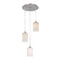 Design Classics Lighting Modern Multi-Light Pendant Light with White Glass and 3-Lights 583-09 GL1028C