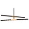 Matteo Lighting Lineare Matte Black & Aged Gold LED Pendant by Matteo Lighting C64738MBAG