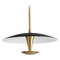 Oxygen Spacely 18-Inch LED Pendant in Black & Aged Brass by Oxygen Lighting 3-646-1540