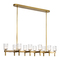 Alora Lighting Lucian Linear Chandelier in Vintage Brass by Alora Lighting LP338052VBCC