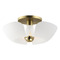 Maxim Lighting Poppy White & Satin Brass LED Flush Mount by Maxim Lighting 11399WTSBR