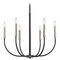 Z-Lite Haylie Matte Black & Brushed Nickel Chandelier by Z-Lite 479-6MB-BN