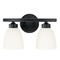 HomePlace by Capital Lighting Jameson 13-Inch Vanity Light in Matte Black by HomePlace Lighting 114321MB-333