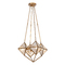 Alora Lighting Cairo Chandelier in Vintage Brass with Ribbed Glass by Alora Lighting CH332421VBCR