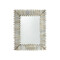 Currey and Company Lighting Daze 35x45-Inch Rectangular Mirror in White & Brass by Currey & Co 1000-0171