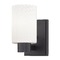 Design Classics Lighting Design Classics Vashon Matte Black Sconce 2101-07 GL1020C