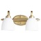 Quorum Lighting Reyes Aged Brass Bathroom Light by Quorum Lighting 5060-2-180
