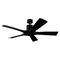 Modern Forms by WAC Lighting Modern Forms Aviator 5 Matte Black Ceiling Fan Without Light FR-W1811-5-MB