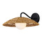 Currey and Company Lighting Currey and Company Barbary Natural All-Weather Wicker & Black Outdoor Wall Light 5500-0059