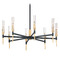 Maxim Lighting Maxim Lighting Flambeau Black & Antique Brass LED Chandelier 16128CLBKAB