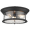 Z-Lite Sonna Matte Black Flush Mount by Z-Lite 727F16-MB
