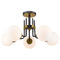 Z-Lite Parsons Matte Black & Olde Brass Semi-Flush Mount by Z-Lite 477-5SF-MB-OBR
