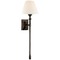 Visual Comfort Signature Collection Alexa Hampton Jane Tail Sconce in Gun Metal by Visual Comfort Signature AH2315GML