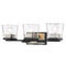 Z-Lite Bleeker Street Matte Black & Brushed Nickel Bathroom Light by Z-Lite 475-3V-MB-BN