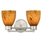 Design Classics Lighting Modern Bathroom Light with Brown Art Glass in Satin Nickel Finish 702-09 GL1001MB