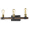 Z-Lite Kirkland Rustic Mahogany Bathroom Light by Z-Lite 472-3V-RM