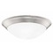 Design Classics Lighting Satin Nickel Flush Mount Ceiling Light 16-Inch Wide 1016-09/W