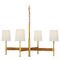 Visual Comfort Signature Collection Suzanne Kasler Elle Large Chandelier in Brass by Visual Comfort Signature SK5555HABDRTL