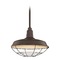 Recesso Lighting by Dolan Designs Bronze Pendant Barn Light with 16-Inch Caged Shade BL-STM-BZ/BL-SH16-BZ/BL-CG16-BZ