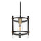 Maxim Lighting Maxim Lighting Capitol Black & Antique Brass Mini-Pendant Light with Cylindrical Shade 2649BKAB