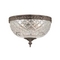 Crystorama Lighting Flushmount Light with Clear Glass in English Bronze Finish 117-8-EB