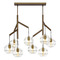 Visual Comfort Modern Collection Sean Lavin Sedona Double LED Chandelier in Aged Brass by Visual Comfort Modern 700SDNMPL2CR-LED927