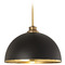 Z-Lite Landry Matte Black & Rubbed Brass Pendant by Z-Lite 1004P14-MB-RB