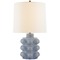 Visual Comfort Signature Collection Aerin Vedra Medium Table Lamp in Polar Blue Crackle by Visual Comfort Signature ARN3645PBCL