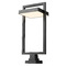 Z-Lite Luttrel Black LED Post Light by Z-Lite 566PHXLS-SQPM-BK-LED