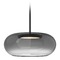 Kuzco Lighting Trinity 14.25-Inch LED Glass Pendant in Black & Smoked by Kuzco Lighting PD62014-BK/SM