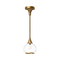 Alora Lighting Alora Lighting Hazel Aged Gold Mini-Pendant Light with Bowl / Dome Shade PD524006AGCL