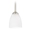 Design Classics Lighting Contemporary Mini-Pendant Light with Opal White Bell Glass Shade 581-09 GL1024MB
