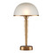 Currey and Company Lighting Currey and Company Gatsby Antique Brass LED Table Lamp with Bowl / Dome Shade 6000-0986