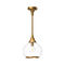 Alora Lighting Alora Lighting Hazel Aged Gold Pendant Light with Bowl / Dome Shade PD524110AGCL