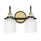 Maxim Lighting Milk Satin Brass & Black Bathroom Light by Maxim Lighting 12332WTBKSBR