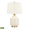Elk Lighting Elk Lighting Buckley White Glazed & Antique Brass LED Table Lamp with Empire Shade S0019-9488-LED