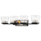 Z-Lite Bleeker Street Matte Black & Brushed Nickel Bathroom Light by Z-Lite 475-4V-MB-BN