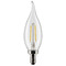 Satco Lighting 3W CA10 2700K Clear LED Light Bulbs 2-Pack by Satco Lighting S21839